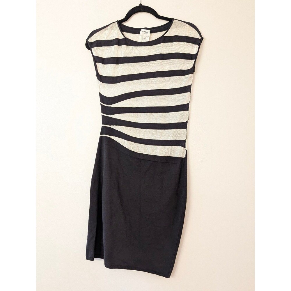 Armani Collezioni striped viscose dress